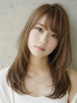 ヘアサロンエム 渋谷店(HAIR SALON M) 前髪×小顔×レイヤカット×髪質改善×透明感ベージュ×韓国