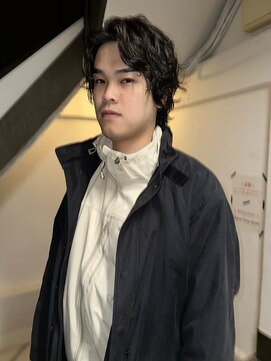 ボウ(BOW) 【BOW HAIR】無造作パーマ×センターパート