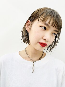 ドロップ(drop) ハッシュボブ×ミルクティーブロンド〈表参道/青山 drop〉