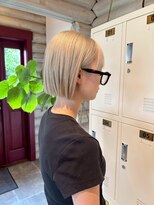 クレエ ヘアー デザイン(creer hair design)&nbsp;ベージュカラーマニッシュ透明感小顔ショート20代30代