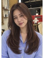 フラバー(flover) ブリーチなしのショコラブラウンx韓国レイヤー20代/30代/40代