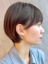 トップヘアーテラス(TOPHAIR TERRACE)&nbsp;知立耳掛け丸みショートボブブラウンベージュ髪質改善20代30代