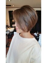 ヘアラウンジ ビジュー(hair Lounge Bijou)&nbsp;スモ－キトパーズ　ショートボブ
