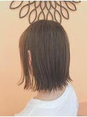 切りっぱなしナチュラルボブ♪