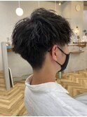 刈り上げ×ツイストパーマ