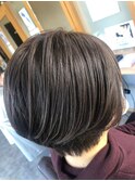 ショートボブ&アッシュグレイ