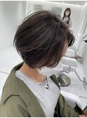 ☆お客様style☆細めハイライト ハンサムショートボブ