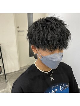 ビーテックバイゼン 山科店(B-TECH by Zen) ツーブロック短髪モテるスーツ束感メッシュシークレットパーマ