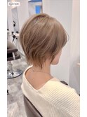 大人可愛いショート☆ミルクティーベージュ