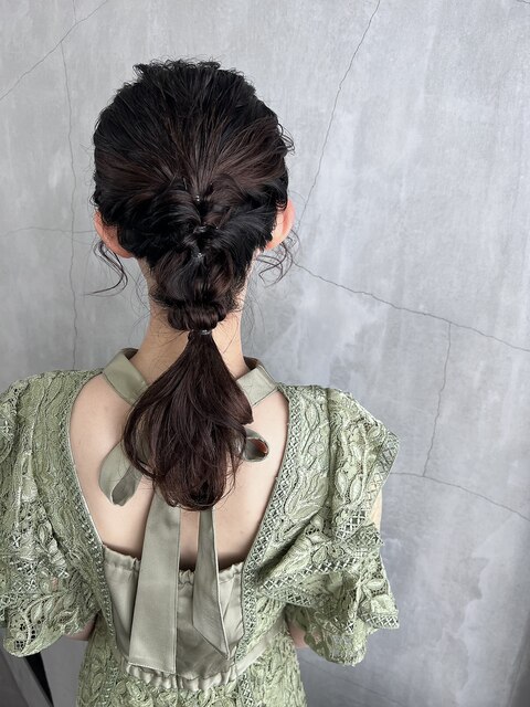 ヘアセット ヘアアレンジ お呼ばれヘア [TiTi_福田りの]