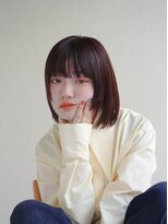 ムク 甲府(muku.)&nbsp;ミディアムヘア/斜めバング/グレージュカラー/甲府駅