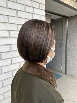 オーガニックエコ 川越(organic+eco) 脱白髪染めハイライト×グレージュ×ボブ