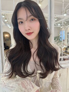 レイラバイアフロート 吉祥寺(Lila by afloat) レイヤーカット/韓国ヘア/顔まわりカットラベンダーブラウン