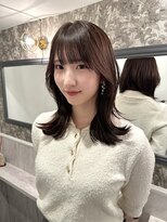 ヴィオットバイサロン(Viot by Salon) 前髪あり韓国美髪エアリーロングピンクブラウン切りっぱなしボブ