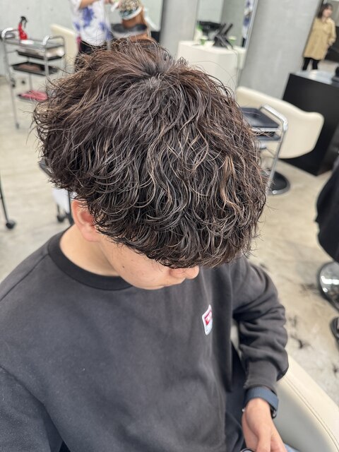  熊本メンズサロン 波巻きパーマ MEN'S HAIR 波巻きスパイラル