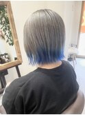 裾カラーブルー【ブリーチ2回~】