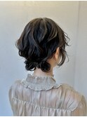 ゆるふわツインアレンジ/ヘアセット/結婚式/トレンドアレンジ