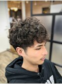 2ブロックデザインパーマ