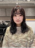 CAF FUKO ロングパーマ/レッド/暖色系カラー/大阪/心斎橋