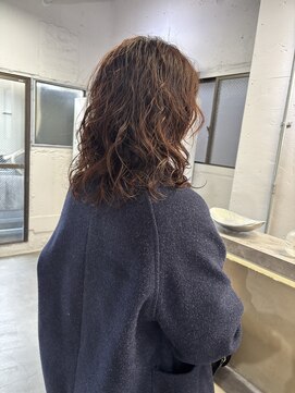 タロ(TALO) 【TALO】ミディアムパーマ×オレンジブラウン