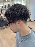 横浜ツイストスパイラルパーマメンズマッシュシャドウパーマ30代