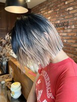 ボコカ(bococa)&nbsp;【Vicky指名】ボブセクションブリーチカラー透明感ベージュ