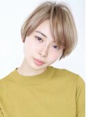 丸みボブ/ハンサムショート/小顔ショートボブ/マッシュボブf