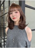 水光グレージュ×レイヤーカット
