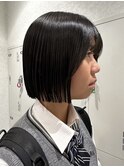 切りっぱなしボブ/髪質改善