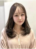 ベージュカラー/ミディアムレイヤー/天神美容室
