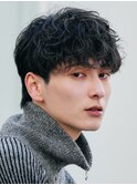 原宿ルーズヘアシャドウパーマラウンドマッシュカット刈り上げ