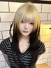 カット＋ハイトーンカラー【ブリーチ２回】＋デザインカラー_￥22,500～