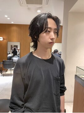 ヤイエ 青山店(yiye) センターパートニュアンスパーマワンカールパーマ韓国コンマヘア