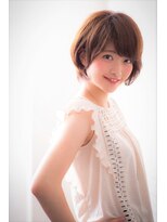 ソア 武蔵小杉(SOAR)&nbsp;かきあげマロンベージュストカールくびれヘア黒髪Ａラインボブ