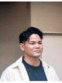 アップバングパーマ