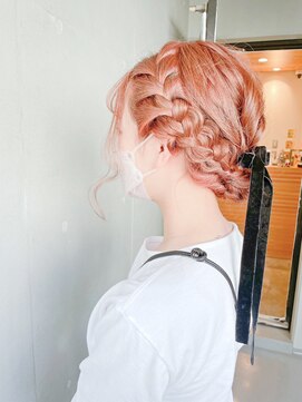 リコラックスビー(LICO LUXBE) 編み込みアレンジベロアリボン