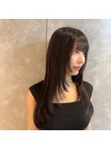 黒髪ロング10代20代レイヤーカットプルエクステ名古屋美容室