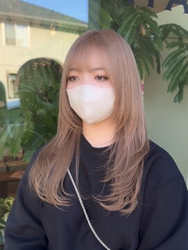 シェルハ(SHELHA) レイヤーカット ミルクティーベージュ 顔周りカット 前髪カット