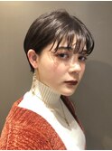 シルキーグレージュ　丸みショート　カジュアルショート