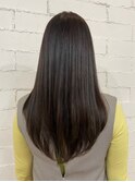髪質改善　縮毛矯正　ブラウンカラー　ストレート　二子玉川