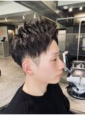 王道アップバングスタイル