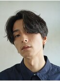 センターパートカルマヘアニュアンスパーマ韓国シャドウパーマ