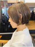 大人ショートハイライト髪質改善キッズカット前髪30代40代