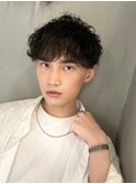 2ブロックマッシュ×波巻きスパイラルパーマ