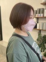 ソソ(soso)&nbsp;【soso 伊勢田】ショートボブ×ピンクブラウン【横浜/ブリーチ】