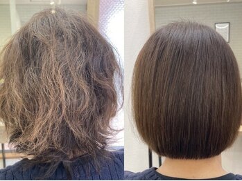 エルプラスヘアー 平尾店(L+hair)の写真/『独自の髪質改善トリートメントでクセ毛・うねりを改善し乾かしただけで美髪に』