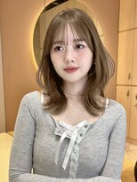 グロー 大宮(GLROW)&nbsp;前髪顔まわりミディアムレイヤーボブ顔まわり縮毛矯正haruhi
