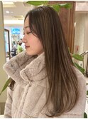 ナチュラルハイライト ストレートロングヘア 銀座 有楽町