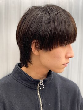 エルマーク 豊中(L-MARK) マッシュウルフメンズカットスパイラルパーマツイスパ波巻き