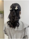 ゆるふわ×ハーフアップ